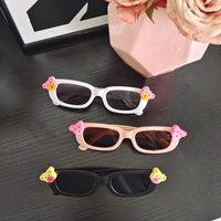 Cute Vacation Color Block Pc Resin Square Full Frame Kids Sunglasses main image 6