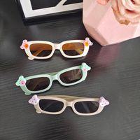 Cute Vacation Color Block Pc Resin Square Full Frame Kids Sunglasses main image 3