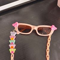 Cute Vacation Color Block Pc Resin Square Full Frame Kids Sunglasses sku image 8