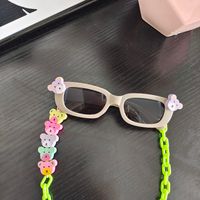 Cute Vacation Color Block Pc Resin Square Full Frame Kids Sunglasses sku image 10