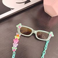 Cute Vacation Color Block Pc Resin Square Full Frame Kids Sunglasses sku image 11