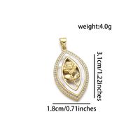 Simple Style Geometric Rose 18K Gold Plated Shell Zircon Copper Wholesale Jewelry Accessories sku image 6