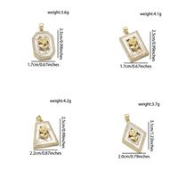 Simple Style Geometric Rose 18K Gold Plated Shell Zircon Copper Wholesale Jewelry Accessories main image 3