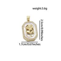 Simple Style Geometric Rose 18K Gold Plated Shell Zircon Copper Wholesale Jewelry Accessories sku image 7