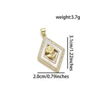 Simple Style Geometric Rose 18K Gold Plated Shell Zircon Copper Wholesale Jewelry Accessories sku image 3