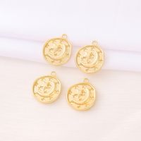 Romantic Simple Style Classic Style Round Star Moon 18K Gold Plated Copper Wholesale Jewelry Accessories main image 8