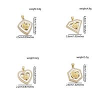 Simple Style Heart Shape Rose Rhombus Zircon Copper Wholesale Jewelry Accessories main image 2