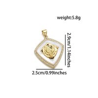 Simple Style Heart Shape Rose Rhombus Zircon Copper Wholesale Jewelry Accessories sku image 6