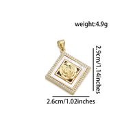 Simple Style Heart Shape Rose Rhombus Zircon Copper Wholesale Jewelry Accessories sku image 1