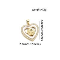 Simple Style Heart Shape Rose Rhombus Zircon Copper Wholesale Jewelry Accessories sku image 7