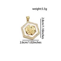 Simple Style Heart Shape Rose Rhombus Zircon Copper Wholesale Jewelry Accessories sku image 4