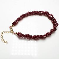 Simple Style Solid Color Austrian Crystal Beaded Necklace sku image 1