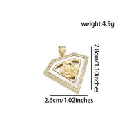 Simple Style Heart Shape Rose Rhombus Zircon Copper Wholesale Jewelry Accessories sku image 5