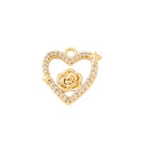 Sweet Classic Style Star Heart Shape Flower 18K Gold Plated Zircon Copper Wholesale Jewelry Accessories main image 7