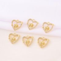 Sweet Classic Style Star Heart Shape Flower 18K Gold Plated Zircon Copper Wholesale Jewelry Accessories main image 6