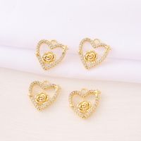 Sweet Classic Style Star Heart Shape Flower 18K Gold Plated Zircon Copper Wholesale Jewelry Accessories main image 1