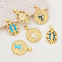 IG Style Simple Style Human 18K Gold Plated Pearl Zircon Copper Wholesale Jewelry Accessories main image 1