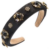 Women's Vacation Modern Style Classic Style Flower Alloy Cloth Glass Inlay Glass Hair Band sku image 2