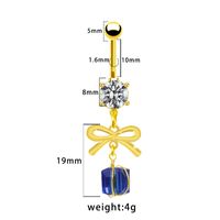 1 Piece Belly Rings Simple Style Bow Knot 316 Stainless Steel  Arylic Alloy Plating Inlay Acrylic Rhinestones Gold Plated main image 9