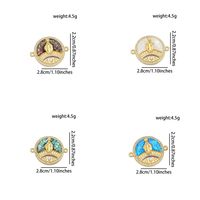 IG Style Simple Style Round Virgin Mary 18K Gold Plated Pearl Zircon Copper Wholesale Jewelry Accessories main image 2