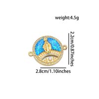 IG Style Simple Style Round Virgin Mary 18K Gold Plated Pearl Zircon Copper Wholesale Jewelry Accessories sku image 8
