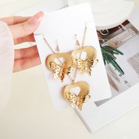 Elegant Simple Style Heart Shape Butterfly Iron Gold Plated Women's Jewelry Set main image 1