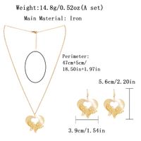 Elegant Simple Style Heart Shape Butterfly Iron Gold Plated Women's Jewelry Set main image 2