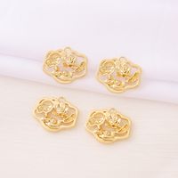 Elegant Classic Style Flower 18K Gold Plated Copper Wholesale Jewelry Accessories main image 1