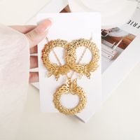 Elegant Simple Style Round Butterfly Iron Gold Plated Women's Jewelry Set main image 5