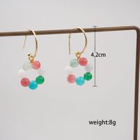 1 Pair Basic Classic Style Geometric Natural Stone Copper Gold Plated Drop Earrings main image 2