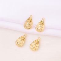 Modern Style Classic Style Water Droplets Flower 18K Gold Plated Copper Wholesale Jewelry Accessories main image 1