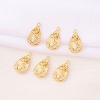Modern Style Classic Style Water Droplets Flower 18K Gold Plated Copper Wholesale Jewelry Accessories main image 4