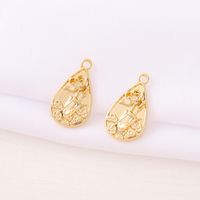 Modern Style Classic Style Water Droplets Flower 18K Gold Plated Copper Wholesale Jewelry Accessories main image 5