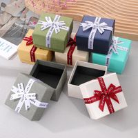 Simple Style Solid Color Paper Jewelry Boxes main image 4