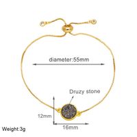 Copper 18K Gold Plated Simple Style Plating Round Bracelets main image 4