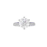 18K Six-Claw Round Diamond Ring Main Stone 2.09 Pairs Of Stone 0.157ct18p Total Weight 3.45G Net Weight 3.00G main image 1