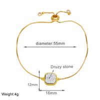 Copper 18K Gold Plated Simple Style Plating Geometric Bracelets main image 5