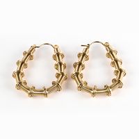 1 Pair Modern Style Simple Style Solid Color Polishing 304 Stainless Steel 18K Gold Plated Earrings main image 8
