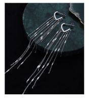 Simple Fashion Long Tassel Titanium Steel Ear Jewelry sku image 1