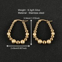 1 Pair Modern Style Simple Style Solid Color Polishing 304 Stainless Steel 18K Gold Plated Earrings main image 3