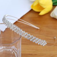 Women's Luxurious Simple Style Solid Color Alloy Inlay Rhinestones Hair Band main image 6