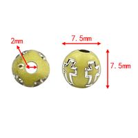 50 PCS/Package Arylic Gold Plated Ball Beads sku image 1