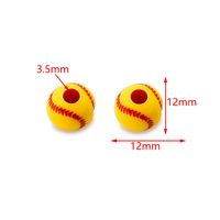50 PCS/Package Arylic Gold Plated Ball Beads sku image 8