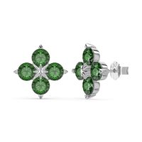1 Pair Simple Style Classic Style Flower Inlay Sterling Silver Zircon Ear Studs main image 3