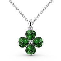 Sterling Silver Simple Style Classic Style Inlay Flower Rhinestones Pendant Necklace main image 5