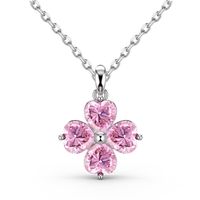 Argent Sterling Style Simple Style Classique Incruster Fleur Strass Pendentif sku image 3