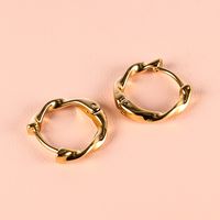 1 Pair Modern Style Simple Style Solid Color Polishing 304 Stainless Steel 18K Gold Plated Earrings sku image 7