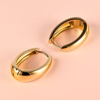 1 Pair Modern Style Simple Style Solid Color Polishing 304 Stainless Steel 18K Gold Plated Earrings sku image 8