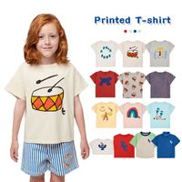 Cute Simple Style Animal Cartoon Round Dots Cotton T-shirts & Blouses main image 1