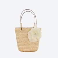 Women's Small Straw Solid Color Vacation Beach Weave String Straw Bag main image 1
